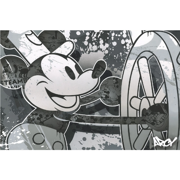 Steamboat Willie by Arcy - 20" x 30" Limited Edition Hand Textured Canvas Giclee