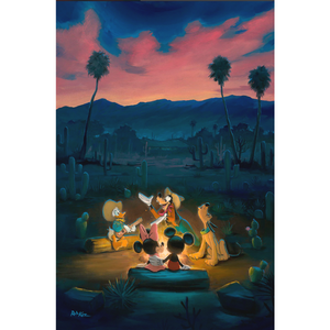 Campfire Sing-ALong by Rob Kaz - 30" x 20" Embellished Limited Edition 