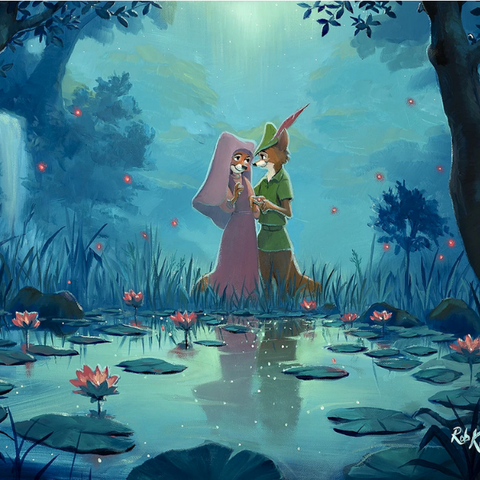 Moonlight Proposal by Rob Kaz - 16" x 20" Disney Embellished Limited Edition