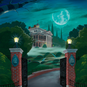 Welcome To The Haunted Mansion by Michael Provenza - 24" x 20" Embellished Limited Edition Canvas Giclee