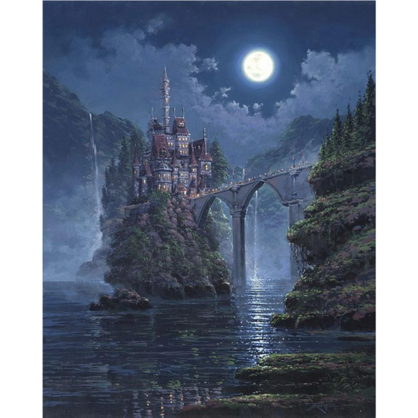 Siege On Beast Castle - 30" x 24" Limited Edition Embellished Canvas Giclee