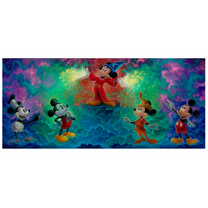Mickey's Colorful History by Jared Franco - 16" x 36" Embellished Signed & Numbered Limited Edition