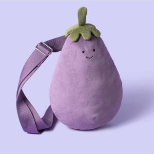 AMUSEABLES EGGPLANT BUM BAG by Jellycat