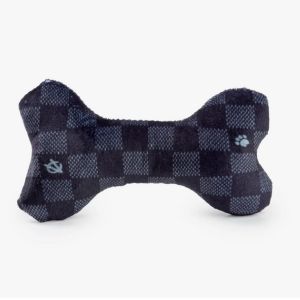 Dog Toy - CHEWY VUITON BLACK CHECKER - Small - PoP x HoyPoloi Gallery