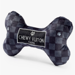 Dog Toy - CHEWY VUITON BLACK CHECKER - Small - PoP x HoyPoloi Gallery