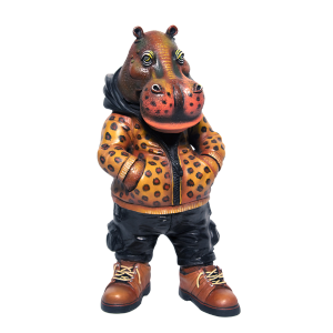 FASHIONISTA-Hippo in Hoodie-Animal Print - PoP x HoyPoloi Gallery