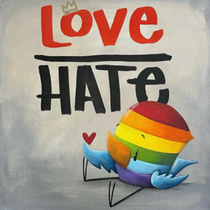 LOVE OVER HATE by Fabio Napoleoni - PoP x HoyPoloi Gallery