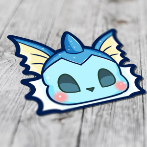 Pokemon - Vaporeon Peeker Sticker - PoP x HoyPoloi Gallery