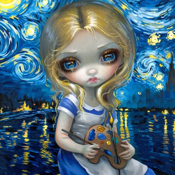 ALICE IN A VAN GOGH NOCTURNE by Jasmine Becket Griffith