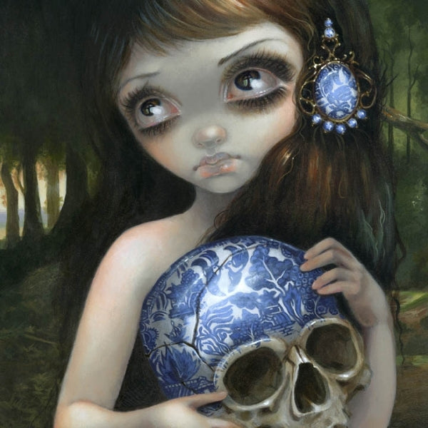 Blue Willow Skull by Jasmine Becket Griffith