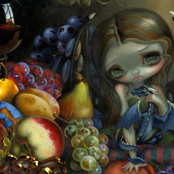 Fruit Dragonling square detail by Jasmine Becket Griffith