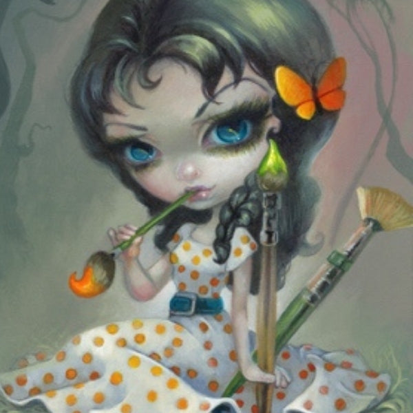 Painting Pixie square detail by Jasmine Becket Griffith