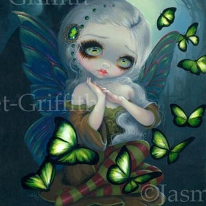 Absinthe Butterflies square detail by Jasmine Becket Griffith