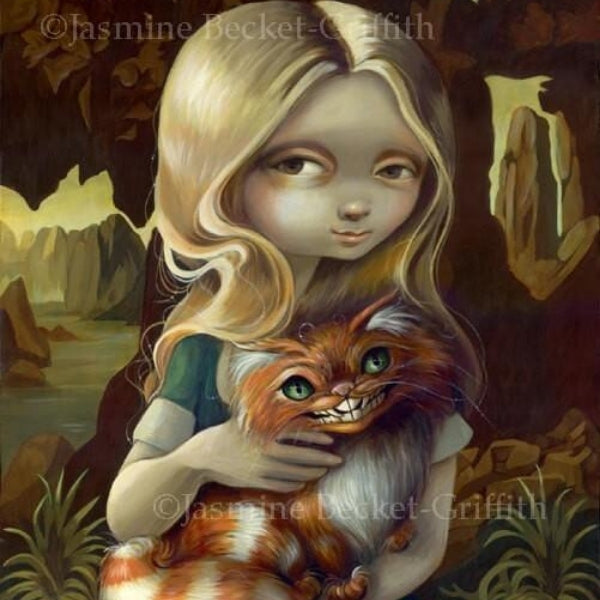 Alice in a da Vinci Portrait square detail by Jasmine Becket Griffith