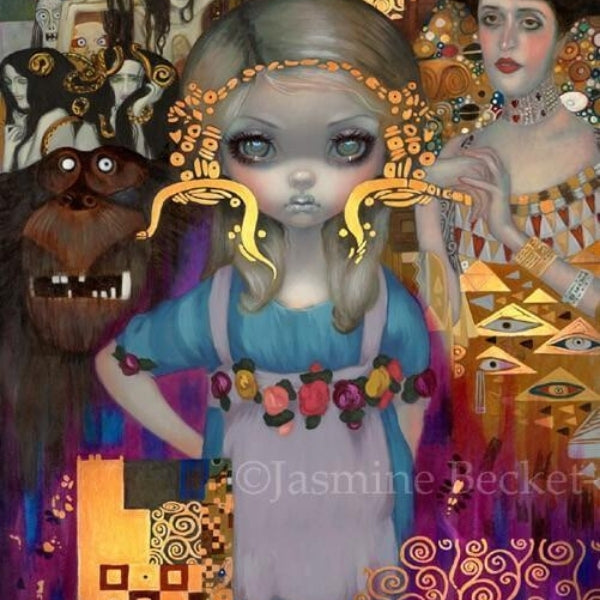 Alice in a Klimt Dream square detail by Jasmine Becket Griffith
