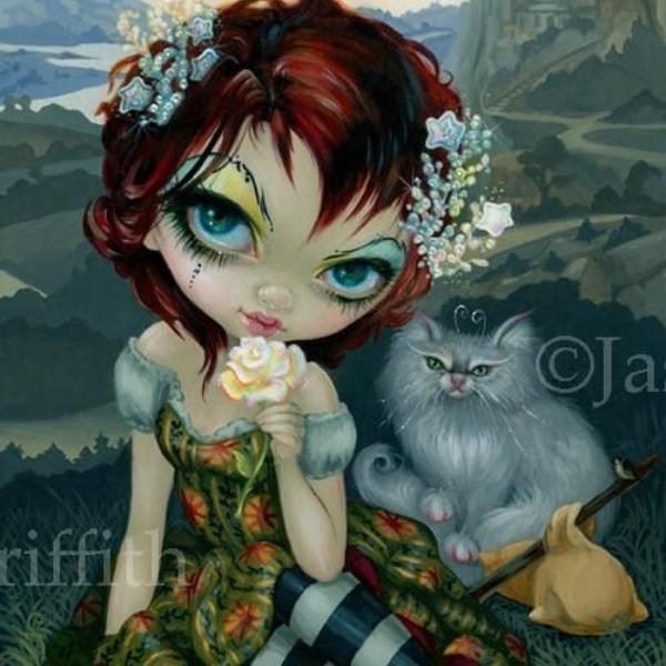 Amanda Palmer Tarot: The Fool square detail by Jasmine Becket Griffith