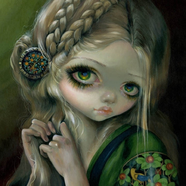 Guinivere had Green Eyes square detail by Jasmine Becket Griffith