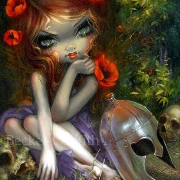 La belle Dame Sans Merci square detail by Jasmine Becket Griffith