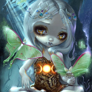 Luna Moth square detail by Jasmine Becket Griffith