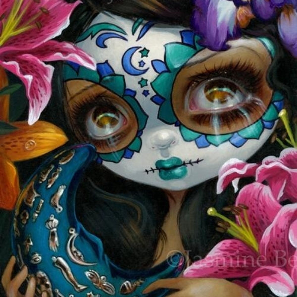 Milagros:La Luna square detail by Jasmine Becket Griffith