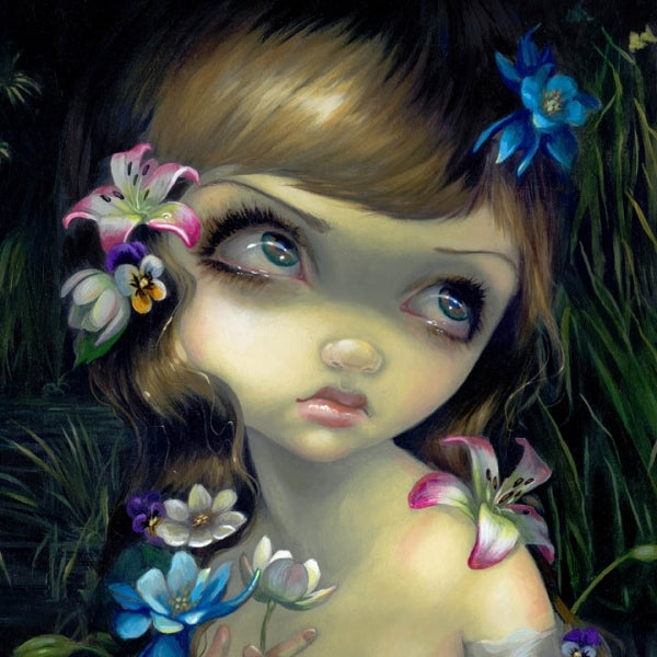 Portrait of Ophelia square detail by Jasmine Becket Griffith