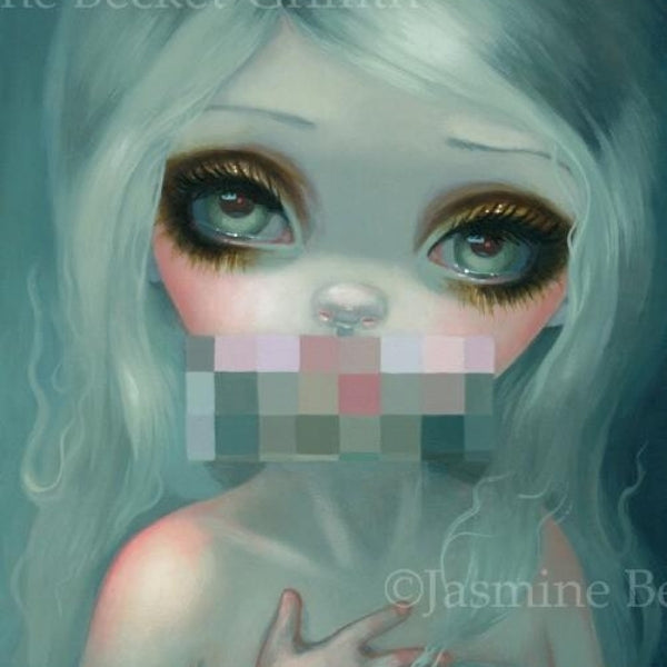 Smile square detail by Jasmine Becket Griffith