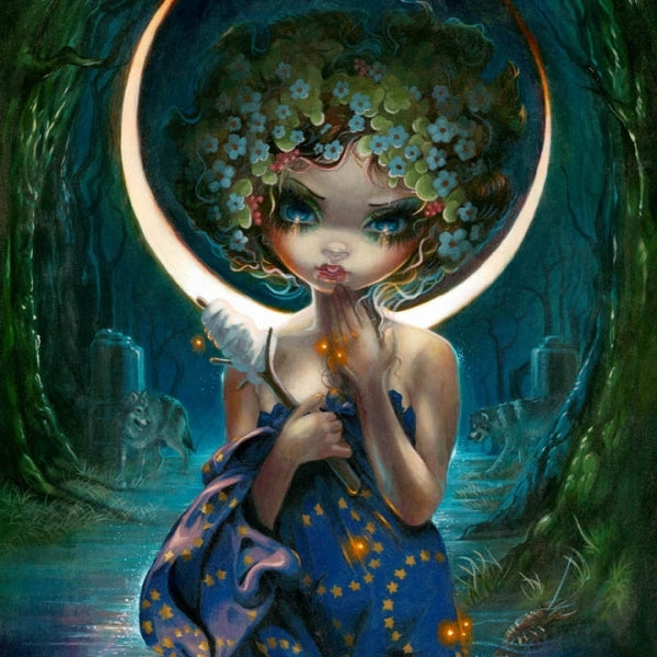 The Moon sqaure detail by Jasmine Becket Griffith