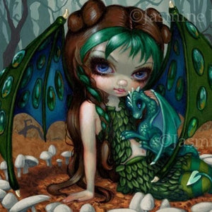 Ivy Dragonling square detail by Jasmine Becket Griffith