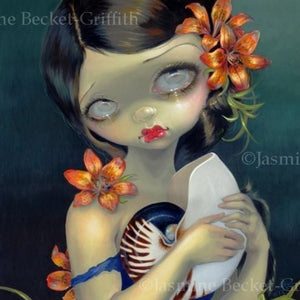 Tiger Lily, Tiger Nautilus square detail by Jasmine Becket Griffith