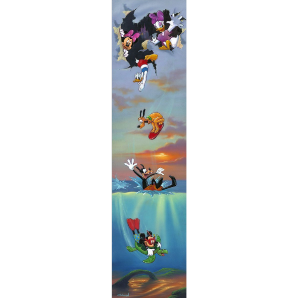 Mickey and Pals Big Day Off - 60" x 15" Premiere Limited Edition Canvas Giclee