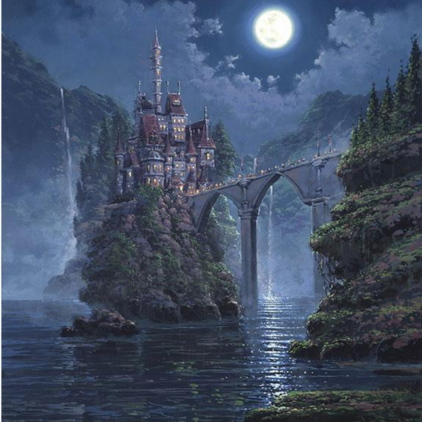 Siege On Beast Castle - 30" x 24" Limited Edition Embellished Canvas Giclee