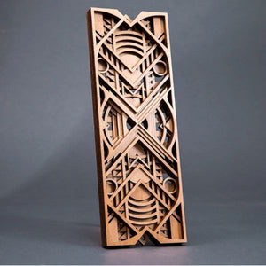 Strigidae Wooden Relief Mandala Wall Sculpture