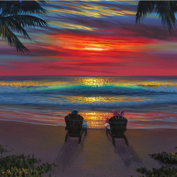 DONALD AND DAISY PERFECT SUNSET by Walfrido Garcia - Limited Edition