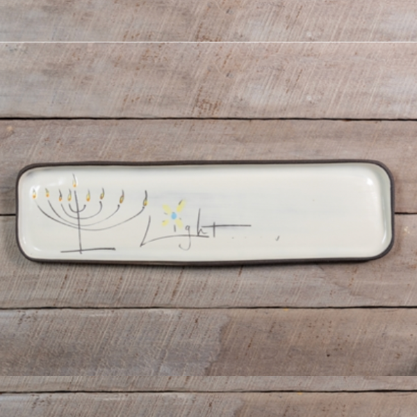 Menorah Long Rectangle Plate