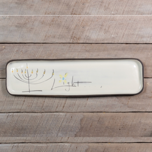 Menorah Long Rectangle Plate