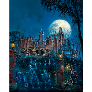 Haunted Mansion by Rodel Gonzalez - 30"x24" Embellished Limited Edition