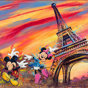 Dancing Across Paris by Stephen Fishwick - 20" x 30" Embellished Limited Edition