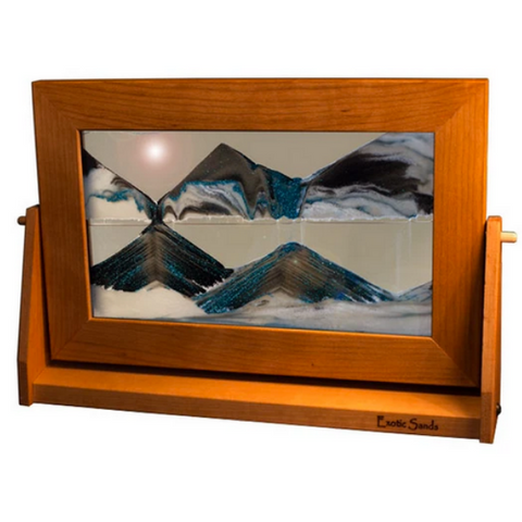 Sandscape Large - 9" x 12" Cherry Framed - Arctic