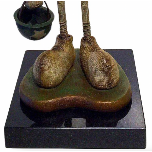 Marcenivo: Soldier of Love by Fabio Napoleoni - Bronze Sculpture - Base Detail