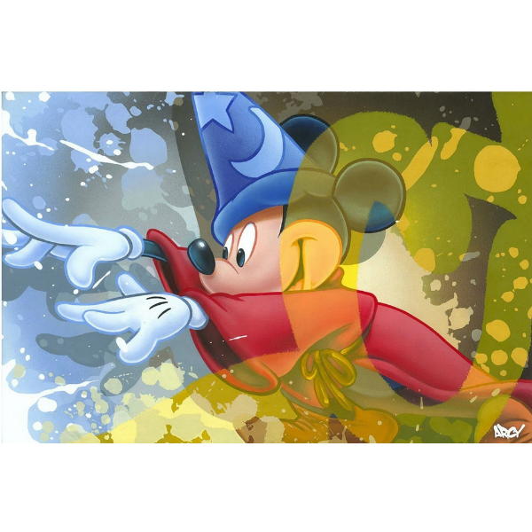 Mickey Sorcerer by Arcy - 20" x 30" Limited Edition Hand Textured Canvas Giclee