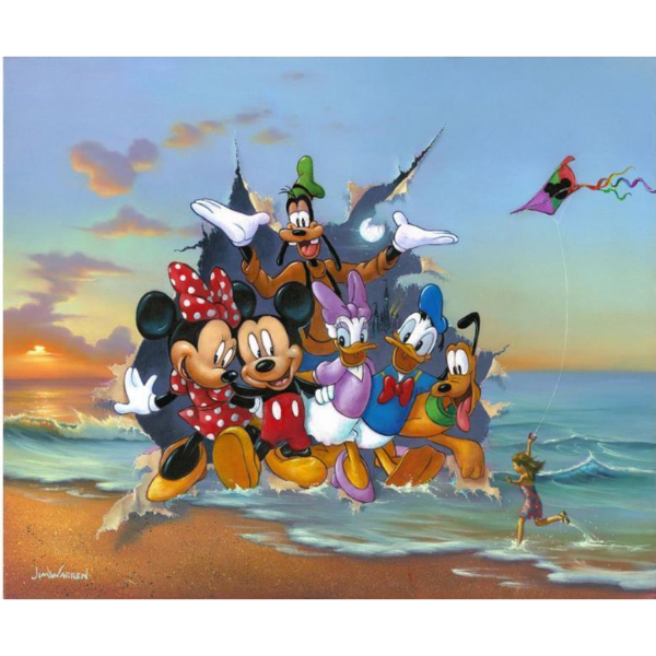 Mickey And The Gang's Grand Entrance - 25" x 30" Premiere Limited Edition Embellished Canvas Giclee