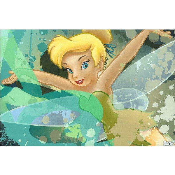 Tinker Bell by Arcy - 20" x 30" Limited Edition Hand Textured Canvas Giclee