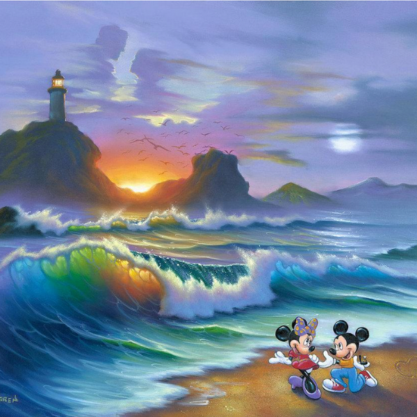 Mickey Proposes to Minnie - 20" x 24" Limited Edition Canvas Giclee 