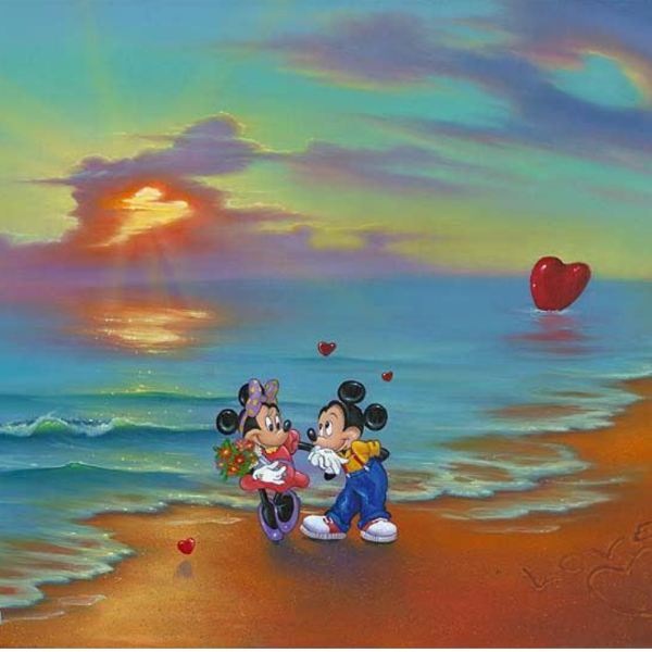 MICKEY & MINNIE'S ROMANTIC DAY by Jim Warren - Limited Edition