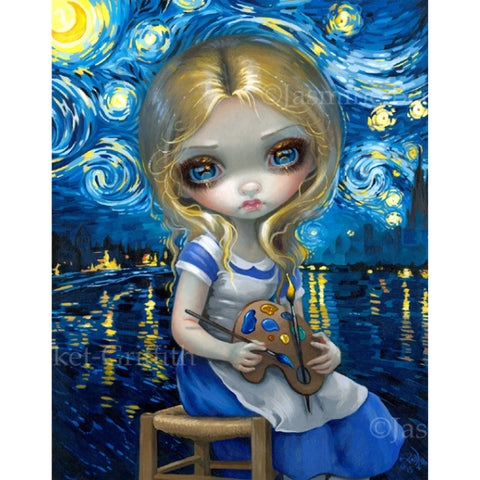 ALICE IN A VAN GOGH NOCTURNE by Jasmine Becket Griffith