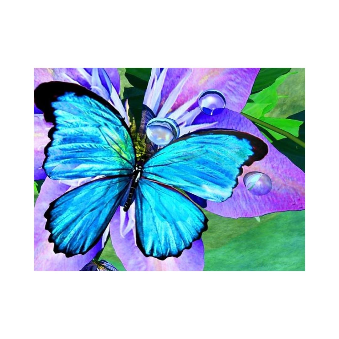 BUTTERFLIES-Blue Morpho Reflections by Alan Foxx - PoP x HoyPoloi Gallery