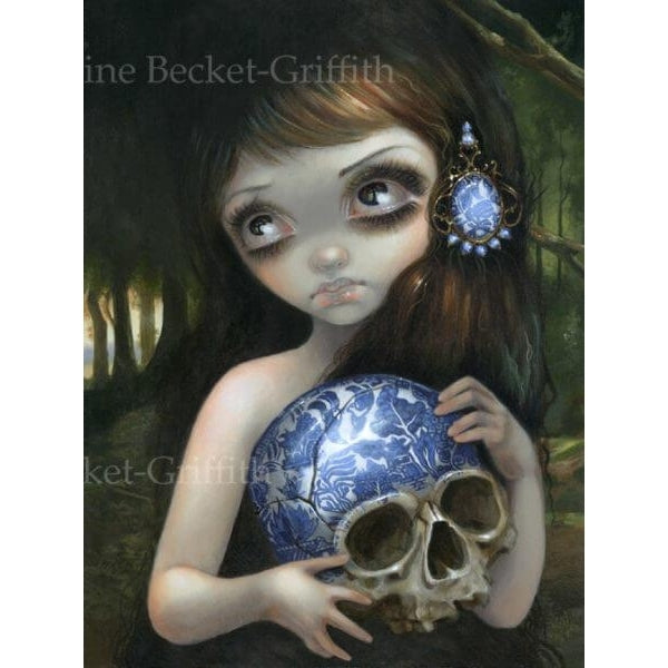 Blue Willow Skull by Jasmine Becket Griffith