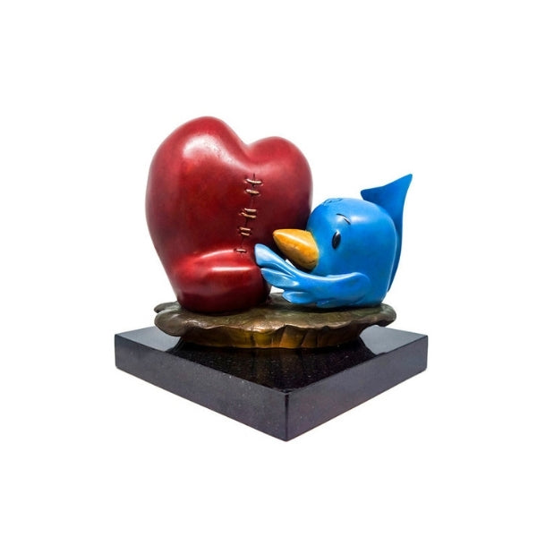 BLU LOVES YOU - Bronze Sculpture by Fabio Napoleoni