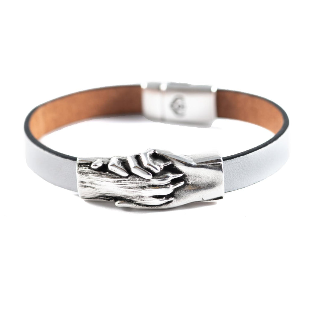 Hand and paw leather bracelet on sale