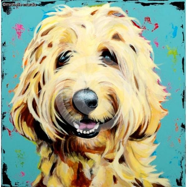 DIXIE-Yellow Labradoodle by Michelle Mardis - PoP x HoyPoloi Gallery